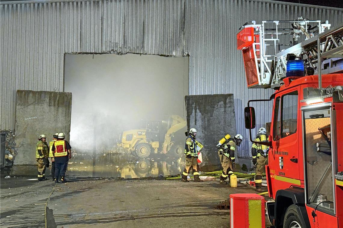 Erneuter Brand bei Veolia Fotos: 7aktuell.de/Alexander Hald