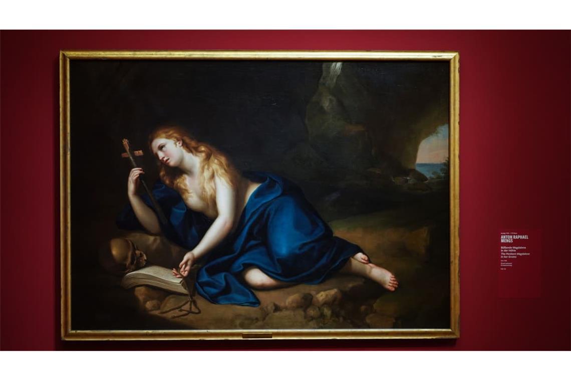 Frankfurter Staedel zeigt Schau ueber Maria Magdalena: Das Staedel-Kunstmuseum in Frankfurt am Main praesentiert eine Ausstellung ueber die Figur der biblischen Maria Magdalena im Wandel der Jahrhunderte. (Foto vom 16.09.2026: „Buessende Magdalena in der Hoehle" Anton Raphael Mengs (1728-1779))