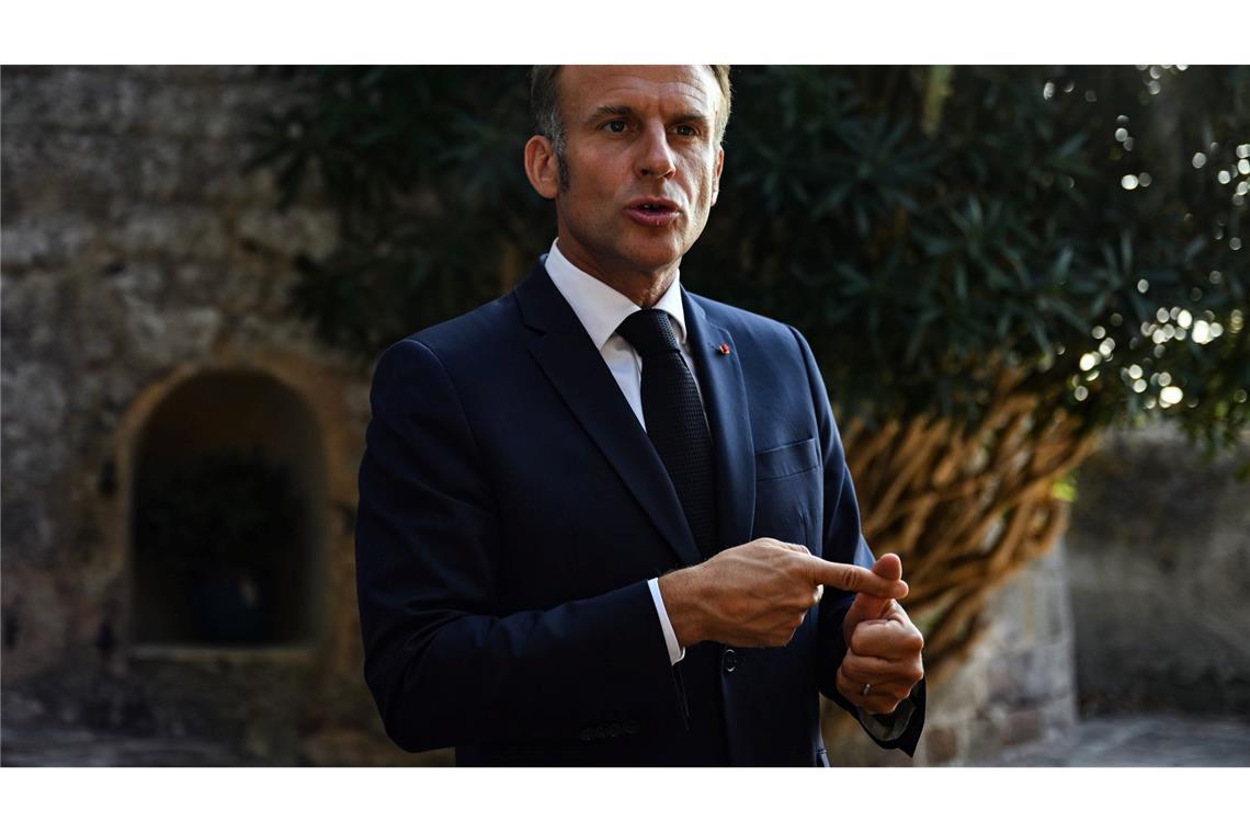 Israel gerät wegen Gaza-Kriegs zunehmend unter Druck Frankreichs Präsident Macron will einen Staat Palästina anerkennen - zum Ärger der israelischen Regierung (Archivbild)