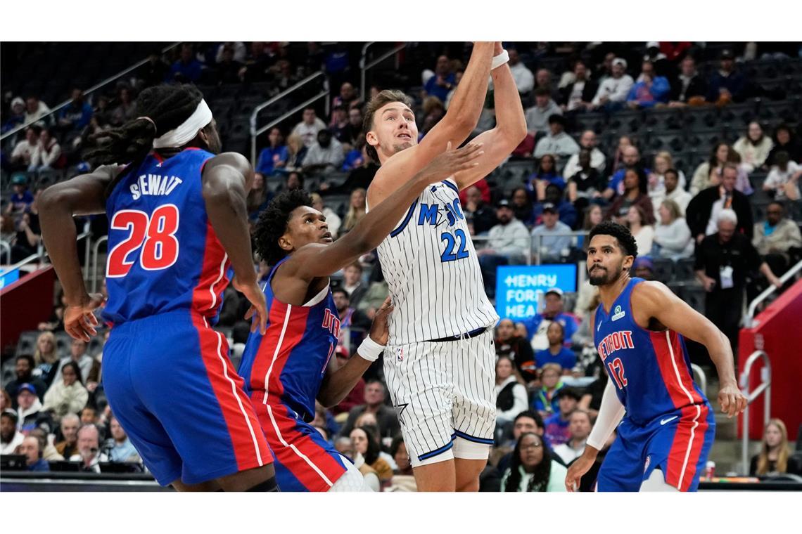 Franz Wagner tat sich mit den Magic in Detroit schwer.