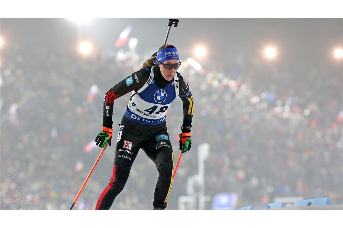 Franziska Preuß auf der Strecke in Nove Mesto.