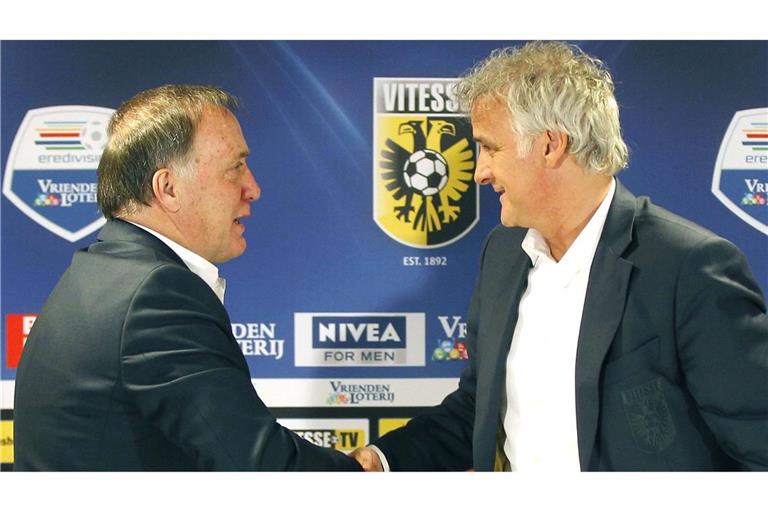 Fred Rutten (rechts) ist als Curacao-Coach zurückgetreten und macht damit den Weg für seinen Vorgänger Dick Advocaat frei. (Archivbild)