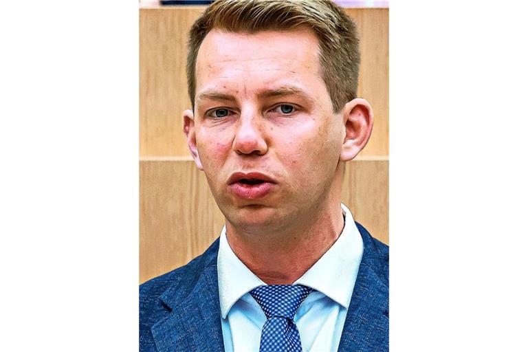 Friedrich Haag spricht im Landtag – solche Bilder wird es die nächsten Jahre nicht mehr geben.