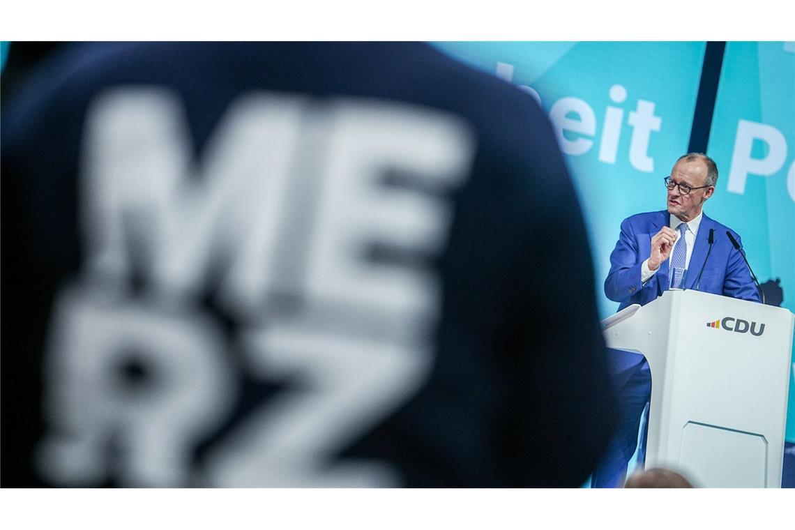 Das ist der 15-Punkte-Plan von Friedrich Merz Friedrich Merz beim CDU-Parteitag in Berlin.