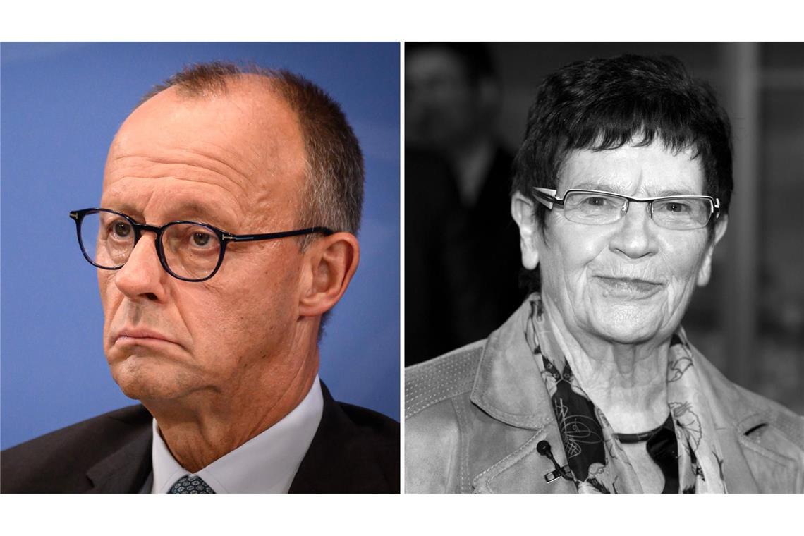 Friedrich Merz (CDU) hat die verstorbene ehemalige Bundestagspräsidentin Rita Süssmuth als „große Politikerin“ gewürdigt.