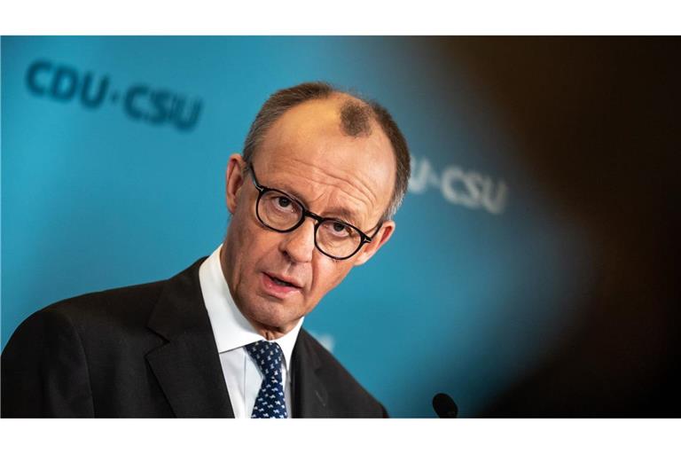 Friedrich Merz erläutert die Einigung auf das Finanzpaket.