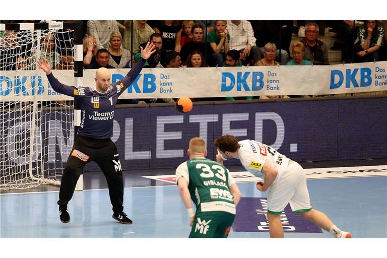 Frisch-Auf-Keeper Bart Ravensberger wehrte auch zwei Siebenmeter ab.