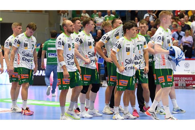 Frust pur bei den Frisch-Auf-Handballern nach der Packung in der Kasseler Rothenbachhalle.