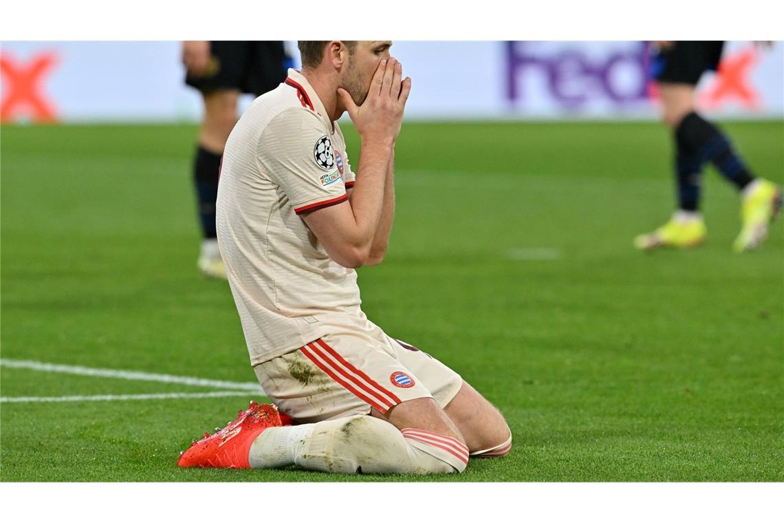 Bayern brauchen wieder eine magische Nacht in San Siro Frust pur: Harry Kane nach seinem Schuss an den Außenpfosten im Hinspiel.