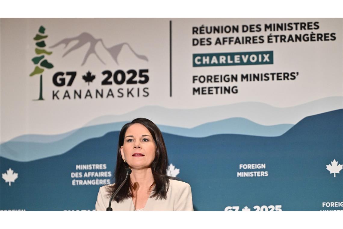 Hauch von "altem Westen": G7-Runde vermeidet Bruch mit USA Für Annalena Baerbock war es die wohl letzte große Reise als Außenministerin.