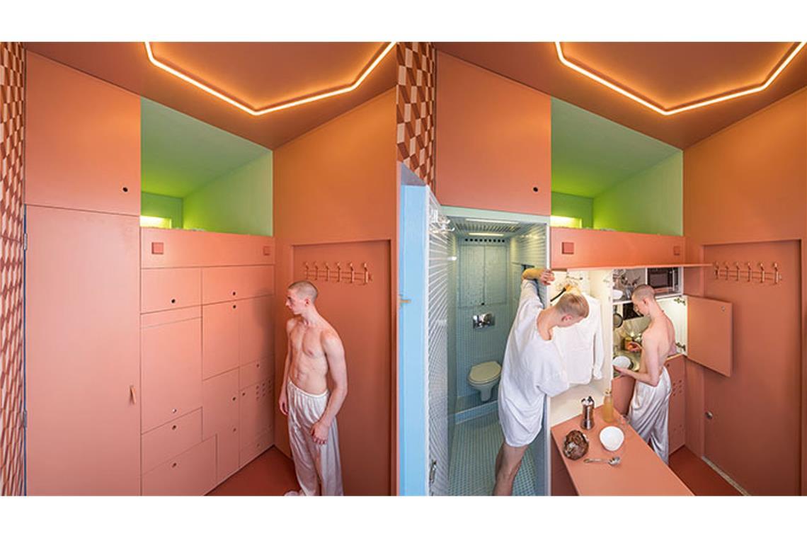 Für das Miniapartment gab es ebenfalls eine Anerkennung: •tar Strategies + Architecture, Board, Rotterdam, für das Projekt „Cabanon“.