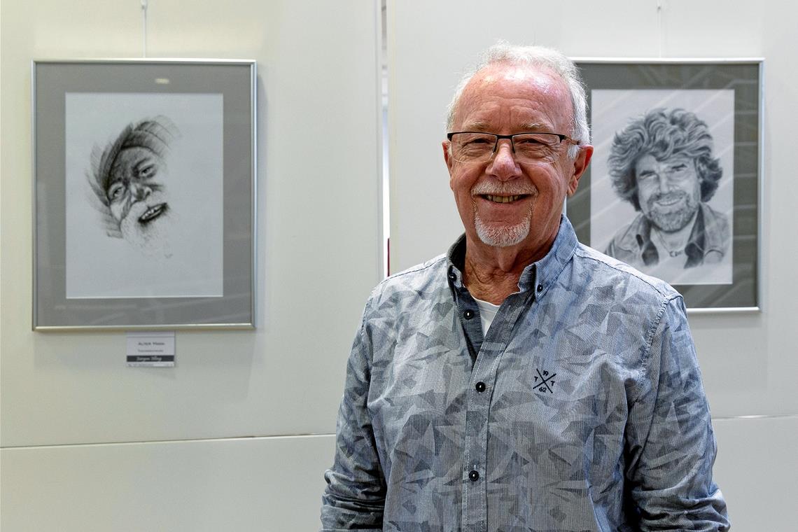 Für Jürgen Illing ist schon bei der Suche nach einem Modell wichtig, dass ihn ein Ausdruck oder Antlitz inspiriert. Fotos: Jörg Fiedler