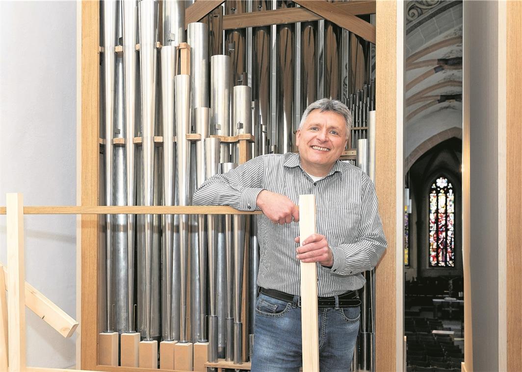 Individualität trifft Vergangenheit Für Karl-Martin Haap ist es wichtig, bei einem so großen Projekt wie einem Orgelneubau, möglichst alle Beteiligten mitzunehmen. Foto: J. Fiedler