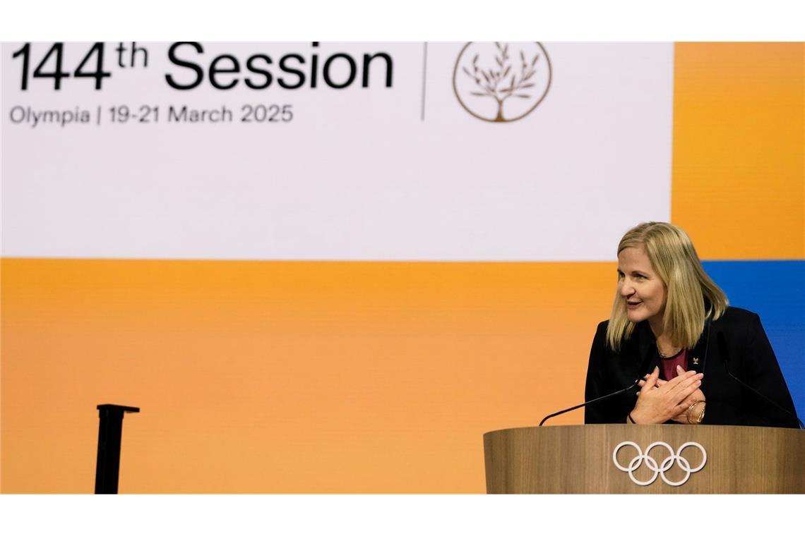 Neue IOC-Chefin will Trump die Stirn bieten Für Kirsty Coventry
