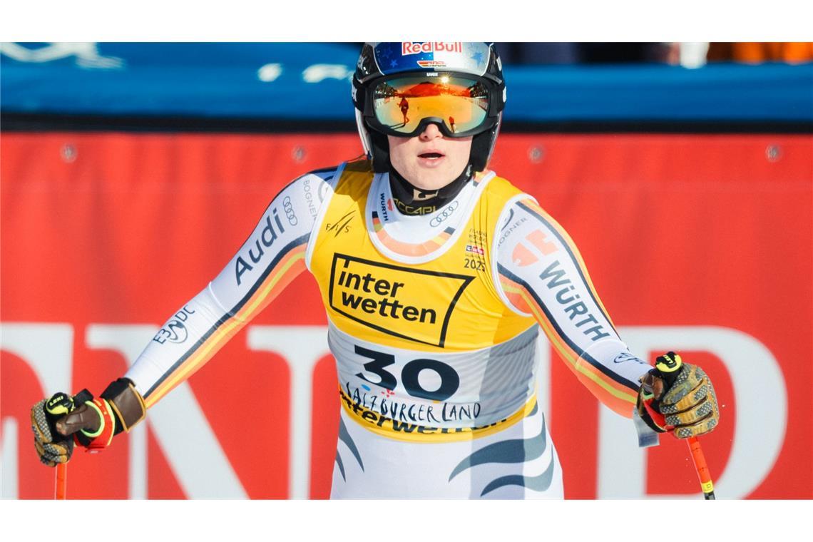 Keine WM-Medaille: Ski-Hoffnung Aicher mit Startnummern-Pech Fuhr mit der hohen Startnummer 30 auf den sechsten Rang: Emma Aicher.