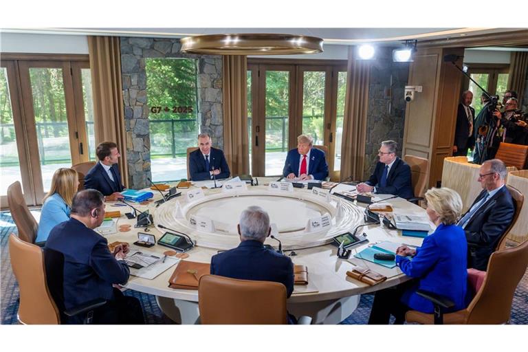 G7-Gipfel im kanadischen Kananaskis: Am Dienstag geht es weiter, allerdings ohne Donald Trump.