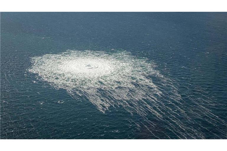 Gas tritt aus Nord-Stream-Pipeline aus. (Archivbild)