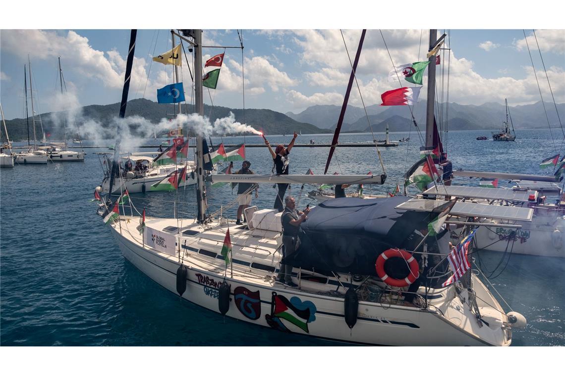 Gaza-Hilfsflotte beim Verlassen des türkischen Hafens von Marmaris in Richtung Gaza. (Archivbild)