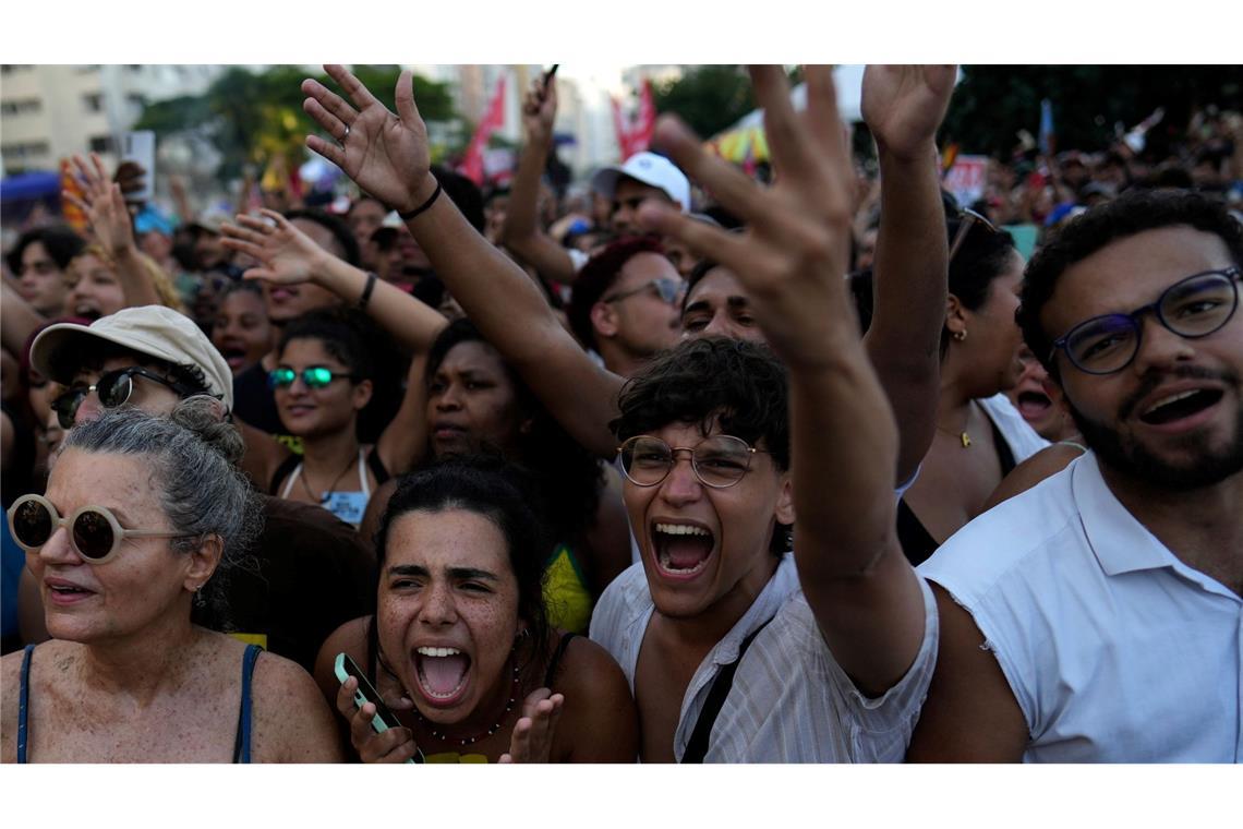 Gegen Amnestie: Brasilianer protestieren gegen eine Begnadigung Bolsonaros.