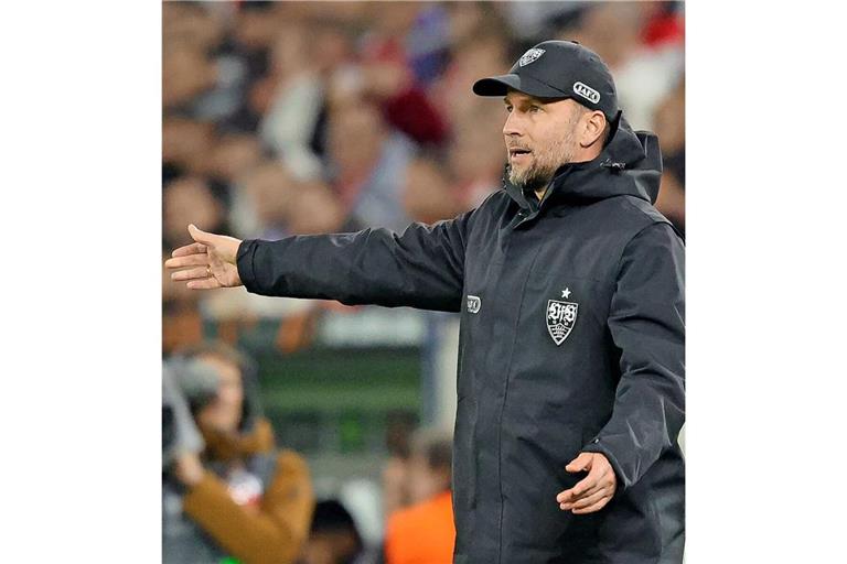 Gegen Porto engagiert an der Seitenlinie: VfB-Trainer Sebastian Hoeneß