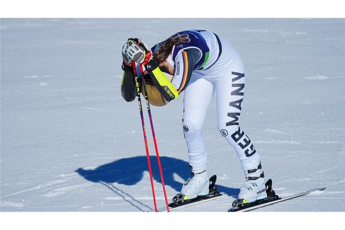 Geknickt nach dem fehlerhaften Finale: Lena Dürr.