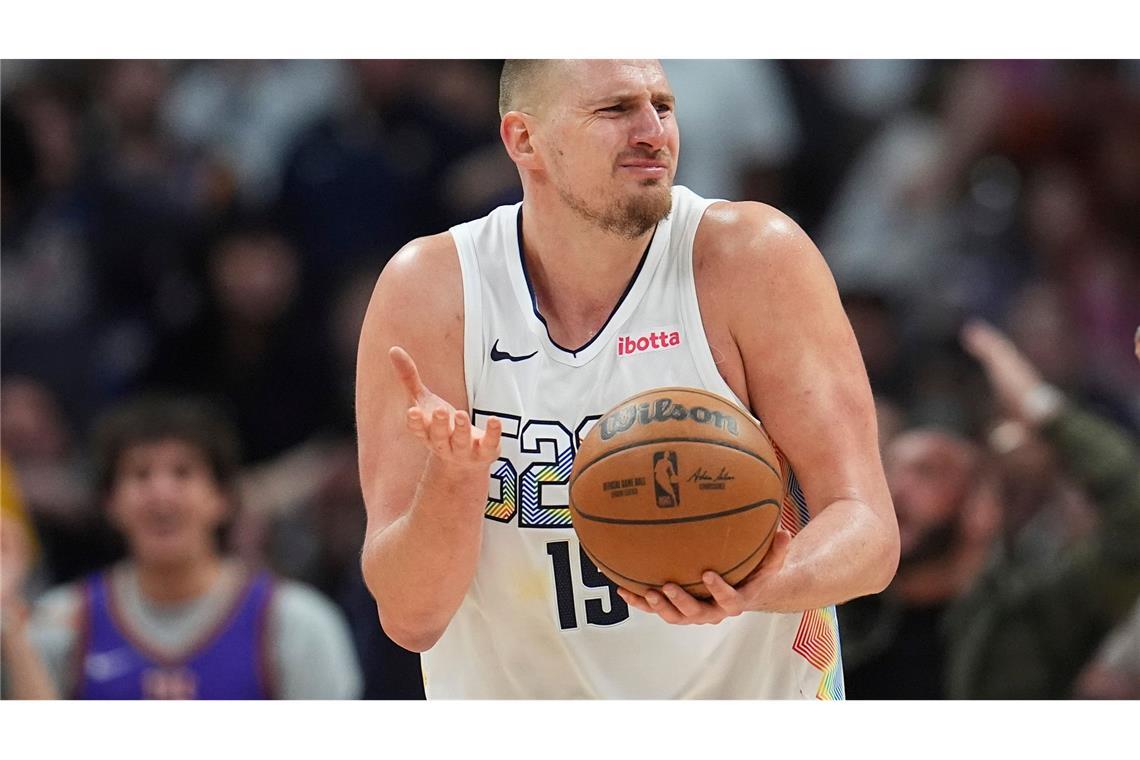 31, 21, 22: Jokic schreibt Basketball-Geschichte Gelassenheit und Klasse: Basketball-Star Jokic gegen Phoenix.
