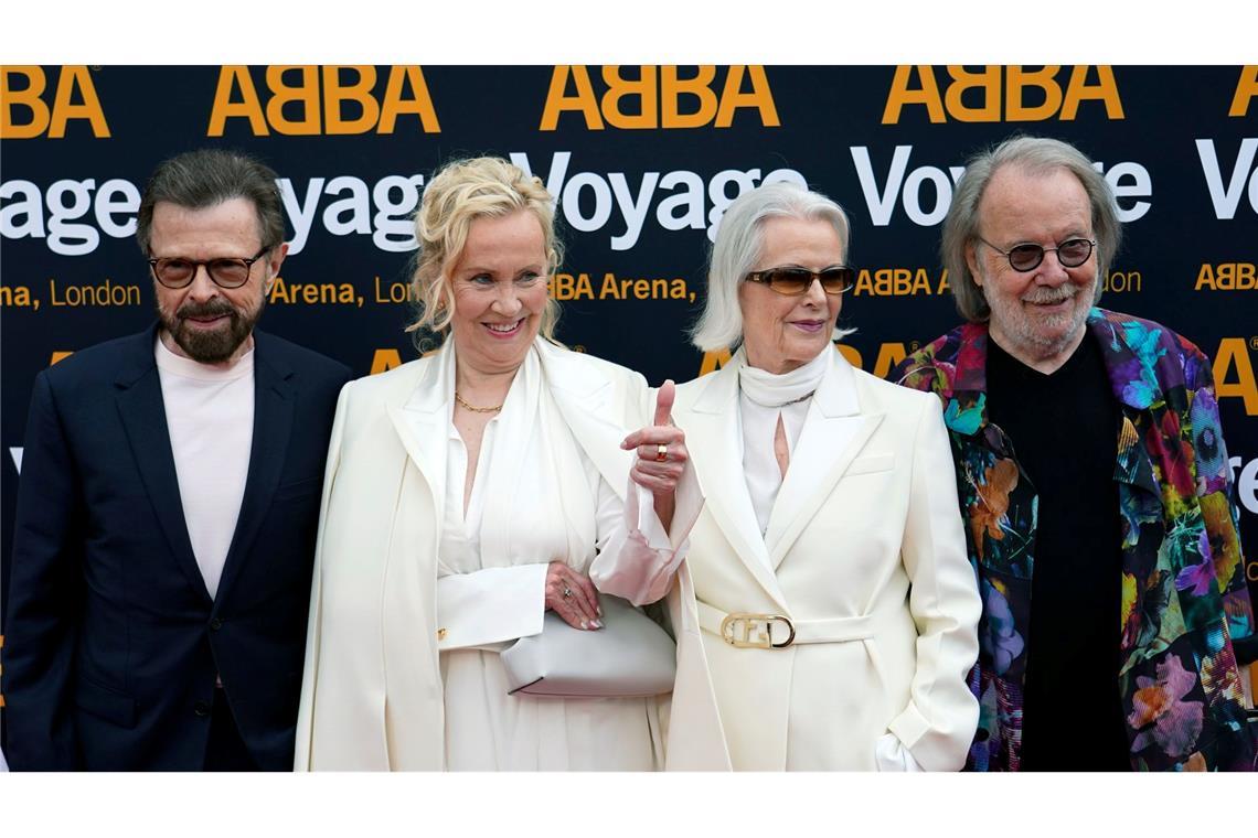 Die Abba-Stimme, die im Ohr bleibt: Agnetha Fältskog wird 75 Gemeinsame Auftritte mit ihren einstigen Abba-Kollegen wie hier 2022 in London sind für Agnetha Fältskog selten geworden. (Archivbild)