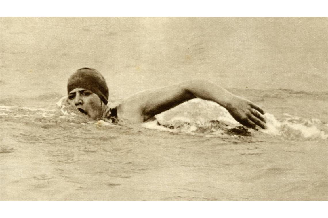 Gertrude Ederle in ihrem Element