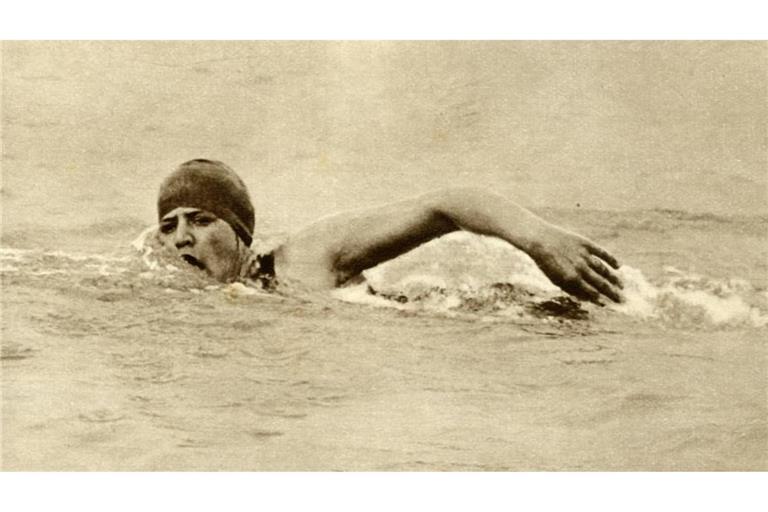 Gertrude Ederle in ihrem Element