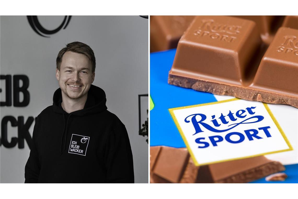 Geschäftsführer Matteo Wacker freut sich über die Entscheidung des Richters. Ritter Sport hatte ihn wegen seiner quadratischen Form verklagt.