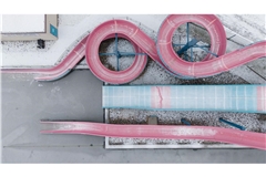 Geschlossenes Freibad von oben