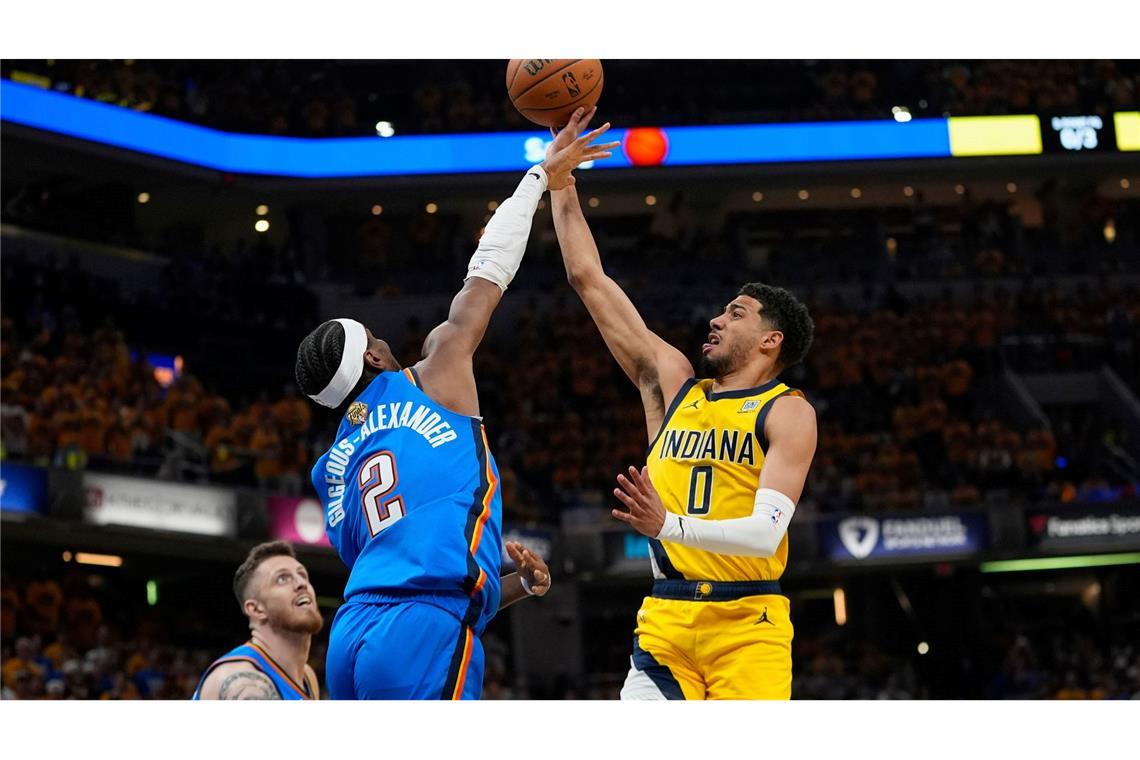 Das ultimative Spiel: Wichtiges zu Game 7 in den NBA-Finals Gilgeous-Alexander (links) und Haliburton sind die Anführer ihrer Teams - aber nicht die Alleinunterhalter.
