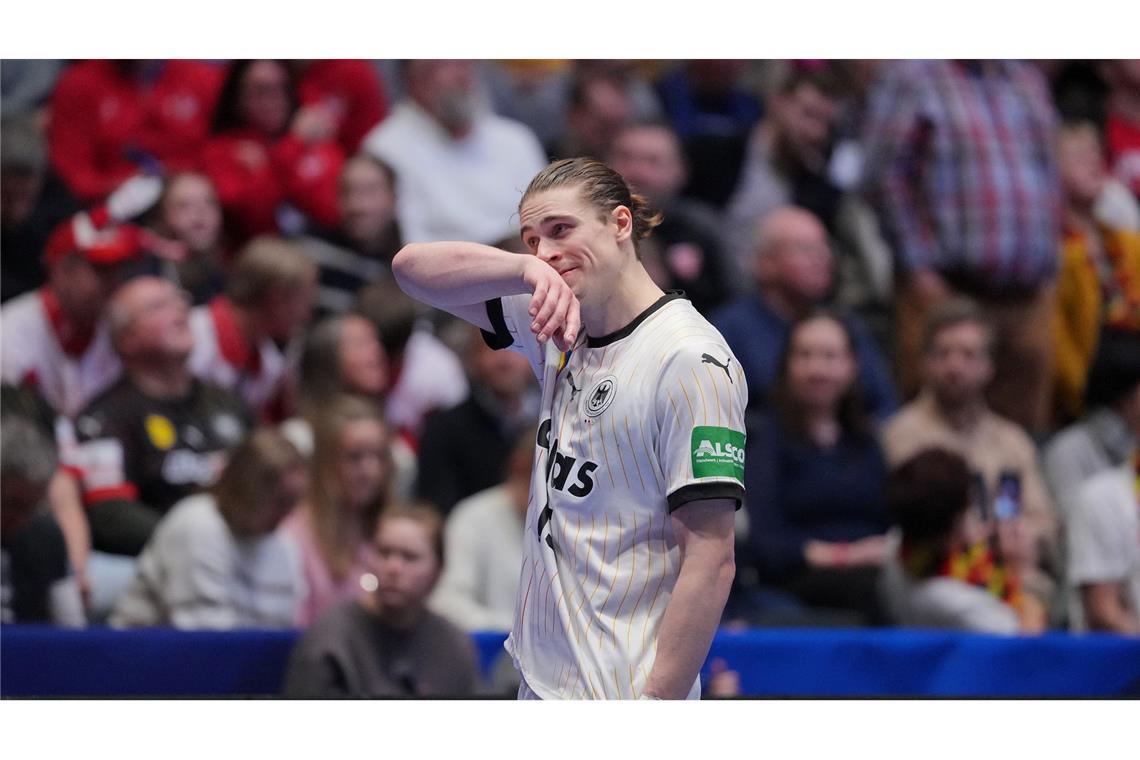 Frust pur: Handballer nach WM-Aus im Stimmungstief Glaubt trotz des Ausscheidens im WM-Viertelfinale an eine erfolgreiche Zukunft für die deutschen Handballer: Spielmacher Juri Knorr.