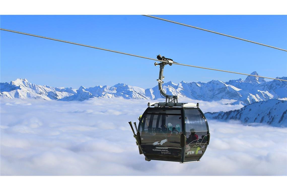 Gondel am Ifen im Kleinwalsertal.