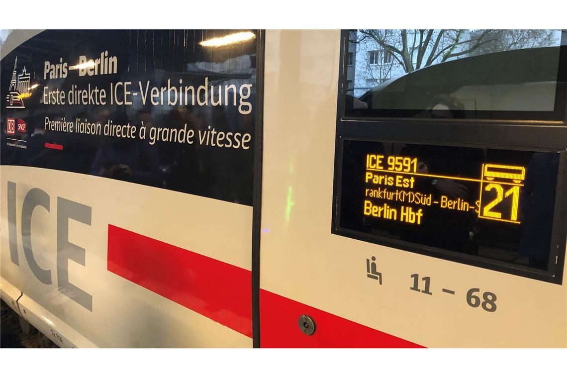 Internationale Bahn-Verbindungen immer beliebter Grenzüberschreitende Strecken wie die zwischen Berlin und Paris werden der Bahn zufolge immer beliebter. (Archivbild)