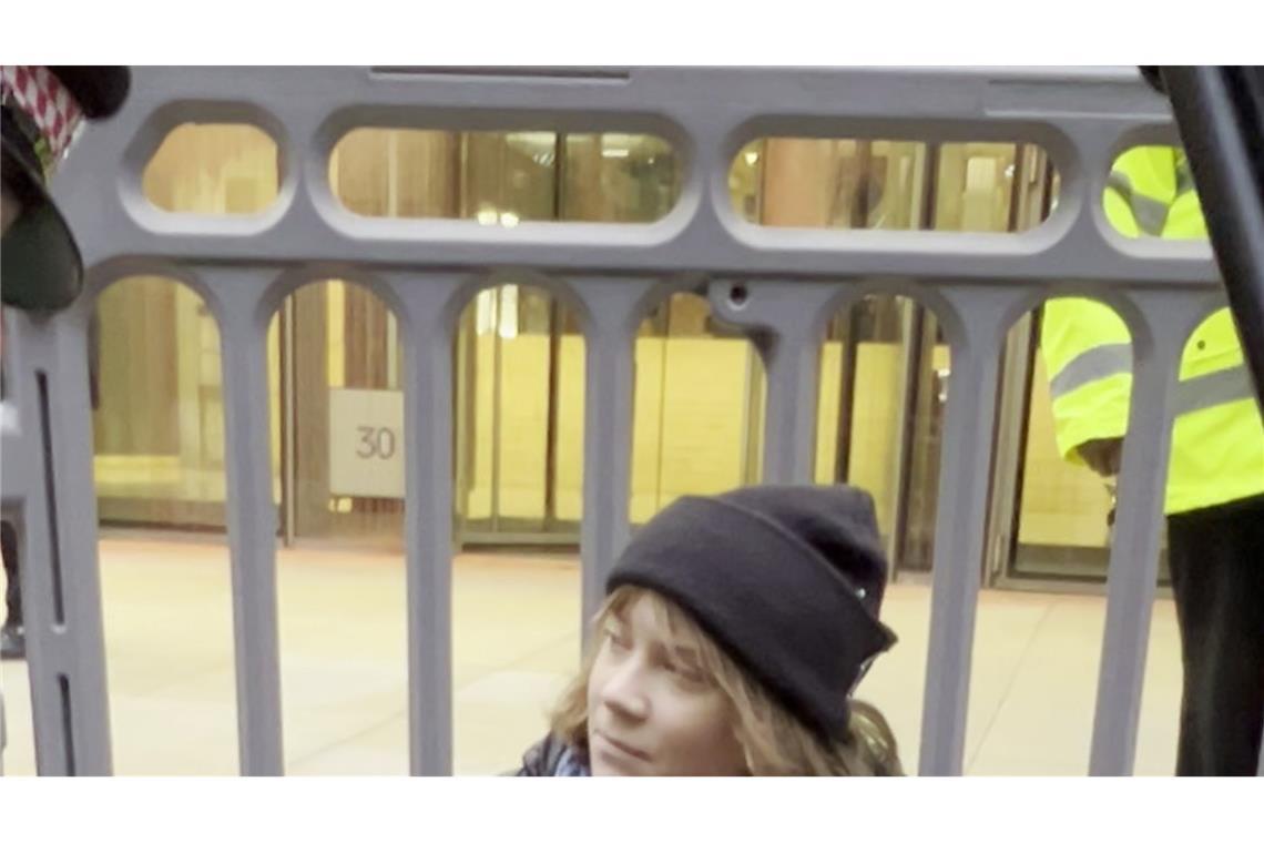 Greta Thunberg zeigt ihre Unterstützung für die propalästinensischen Organisation Palestine Action.