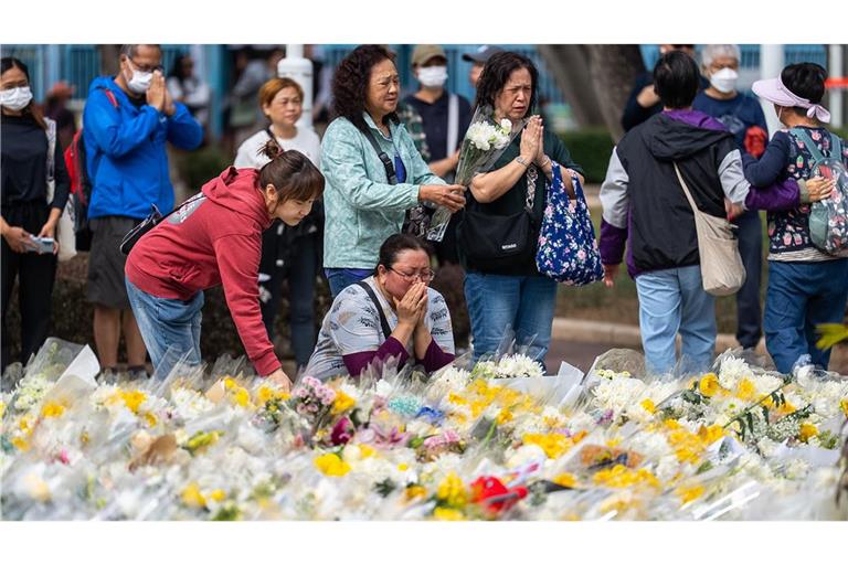 Große Trauer in Hongkong