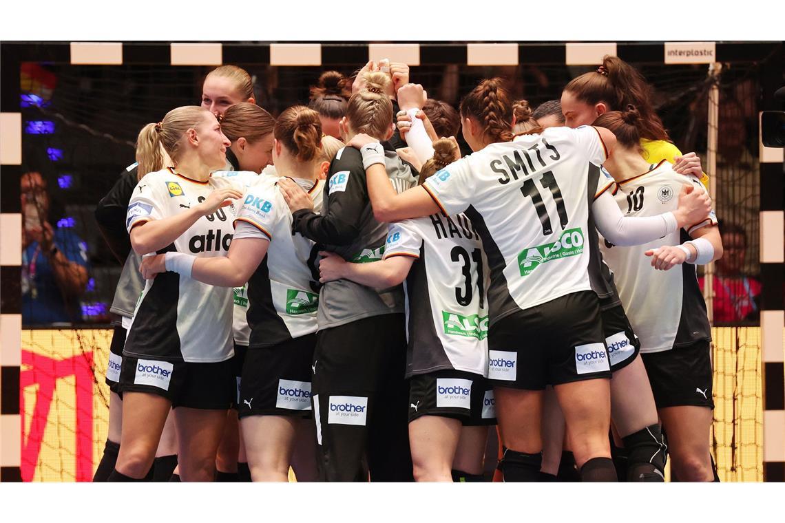 Großer Jubel beim deutschen Team.