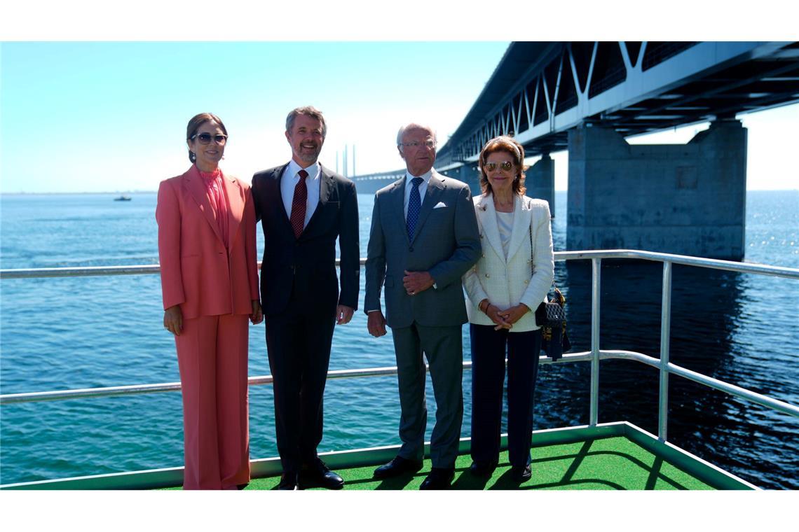 Gruppenfoto bei einem Zwischenstopp auf der Insel Peberholm.