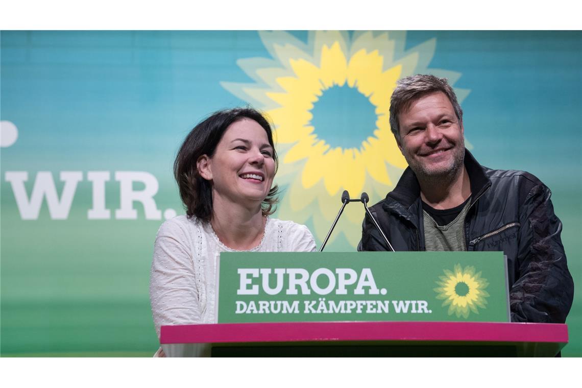 "Privater Preis": Baerbock will nicht Fraktionschefin werden Habeck und Baerbock 2018 als Grünen-Chefs: Jahrelang dominierte das Duo die Partei. (Archivbild)
