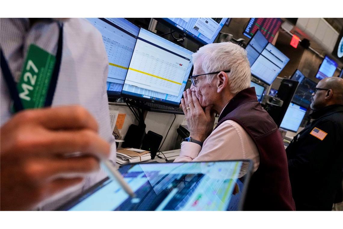Bilder des Tages Händler Peter Herits arbeitet auf dem Optionsparkett der New Yorker Börse.