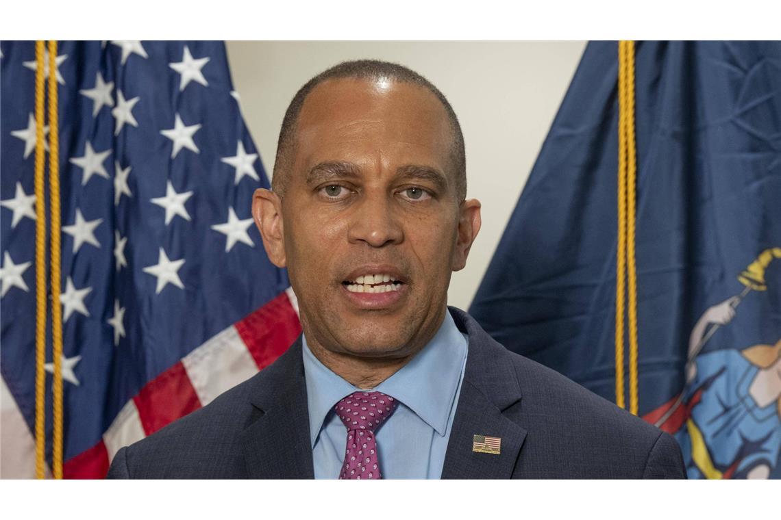 Marathonrede im US-Kongress – Demokrat bremst Abstimmung Hakeem Jeffries (Archivbild)