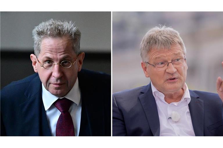 Hans-Georg Maaßen (links) und Jörg Meuthen wollen mit ihrer  Kleinpartei „Werteunion“ wachsen – auch durch den Eintritt von derzeit unzufriedenen CDU-Mitgliedern.
