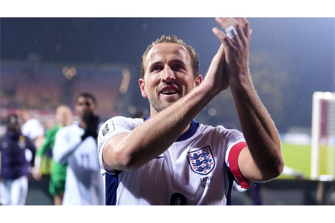 Harry Kane erzielte zwei Tore in Riga.