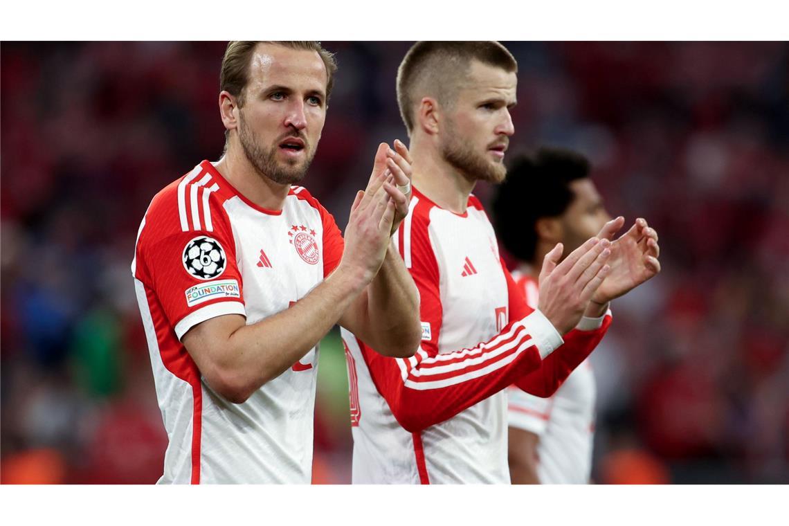 Bayerns Meister-Schlussakt mit Kane als Feierbiest Harry Kane (l) und Eric Dier (r), der die Bayern am Saisonende verlässt. Die beiden Engländer sehnen sich nach dem ersten Titelgewinn in ihrer Profi-Karriere.