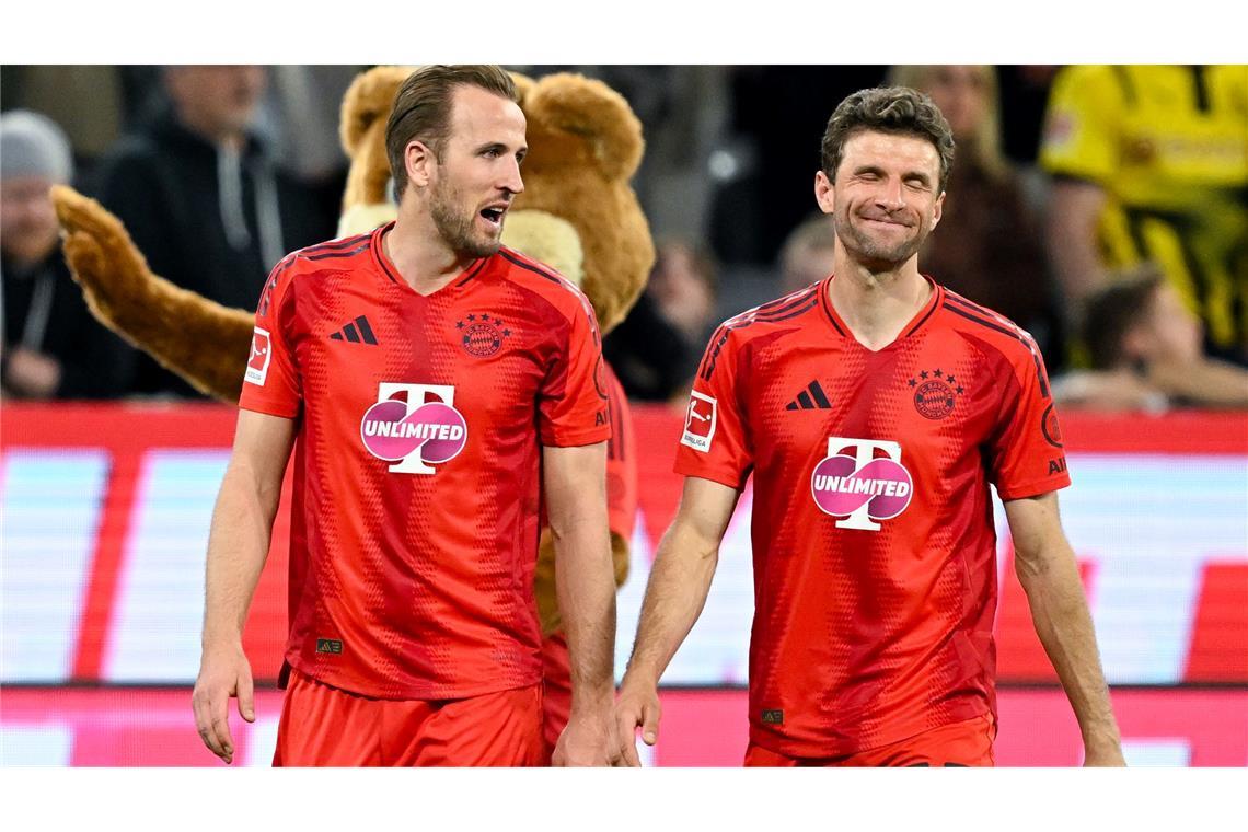 Kimmichs Forderung: Müssen erwachsener spielen Harry Kane (l) und Thomas Müller - glückt die Wende in Mailand?