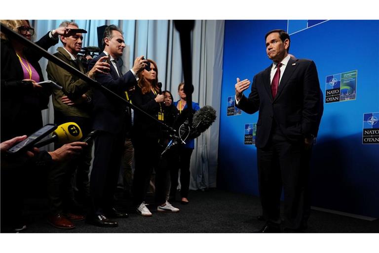 Hat bei seinen Nato-Verbündeten um Unterstützung für einen "Plan B" zur Öffnung der Straße von Hormus geworben - US-Außenminister Marco Rubio.