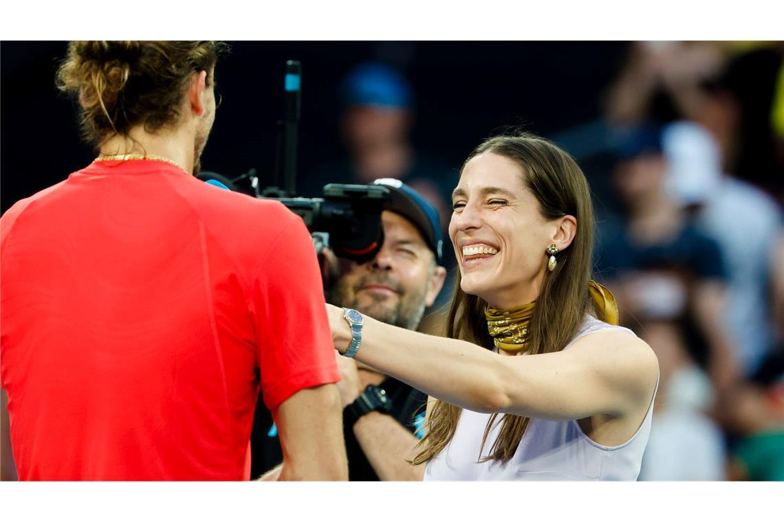 "Happy": Zverev meistert Schwächephase für Titel-Traum Hatten Spaß im Interview: Andrea Petkovic (r) und Alexander Zverev