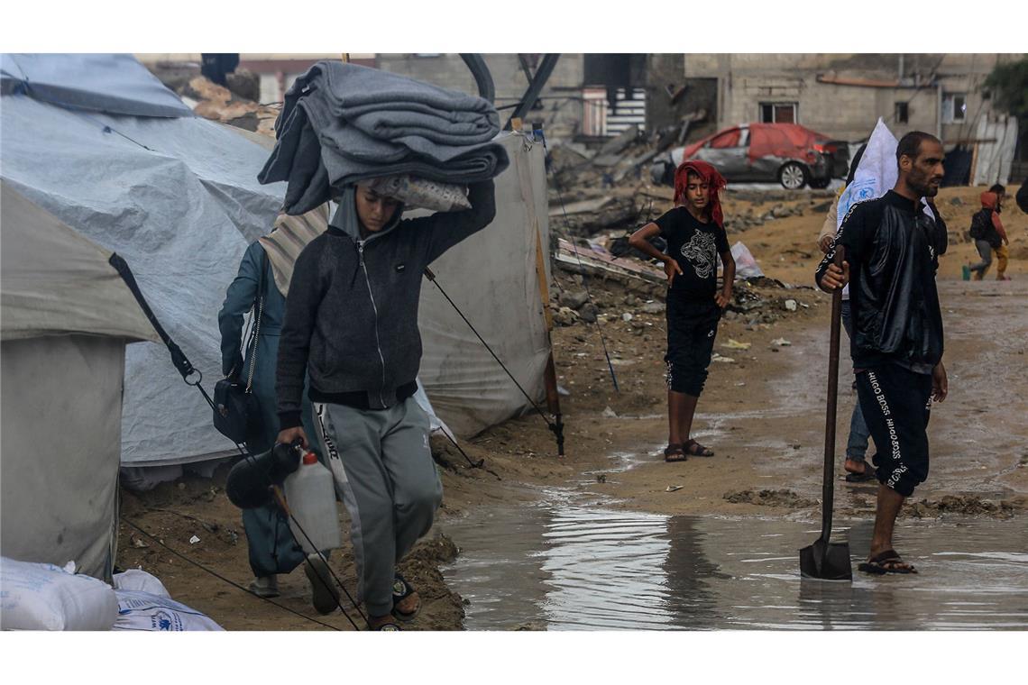 Heftige Regenfälle verschärfen die ohnehin prekäre Lage im Gazastreifen.