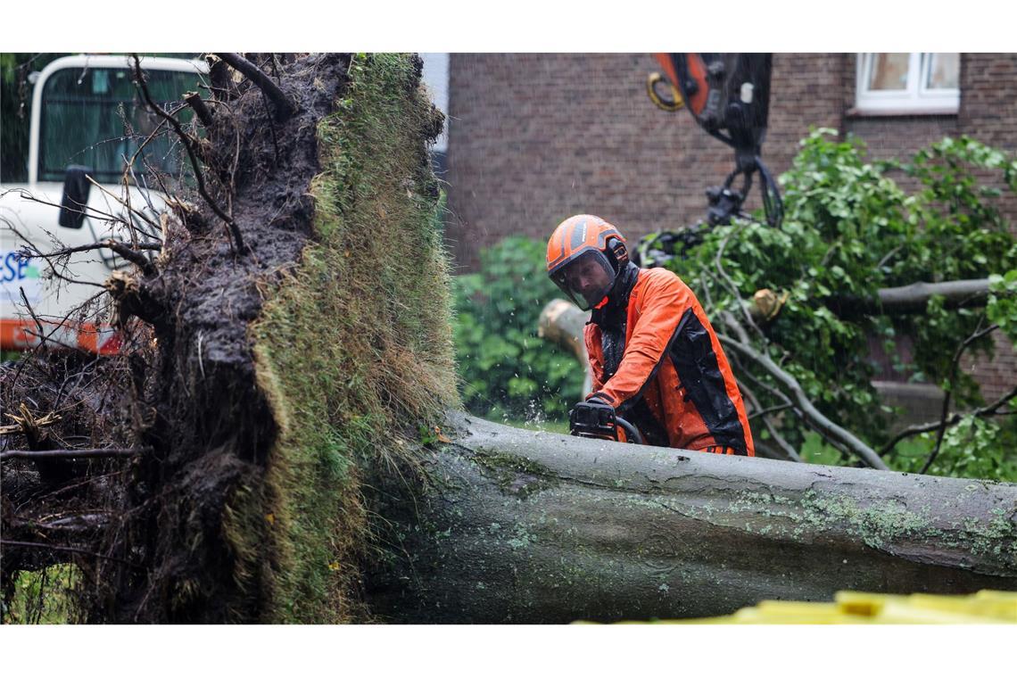 Heftige Unwetter gab es im Westen Deutschlands.
